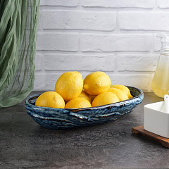 Блюдо овальное P.L. Proff Cuisine 35*20,5 см h6 см 2 л Aqua Blue Style Buffet (81222083) в Москве , фото 3