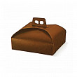 Коробка для кондитерских изделий  29*29*7 см, коричневая, картон, 100 шт/уп