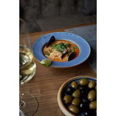 Тарелка глубокая для супа, пасты P.L. Proff Cuisine 300 мл d 20 см h4,7 см Blue Panasia в Москве , фото 2