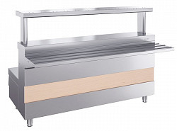 Мармит для 1-х блюд Atesy Ривьера М1-3.1500-02-О 3-х конф. без полок в Москве , фото 2