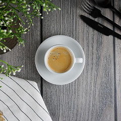 Кофейная пара P.L. Proff Cuisine 90 мл d 6,7 см h5 см белая фарфор Glory Stackable (81222189) в Москве , фото 2