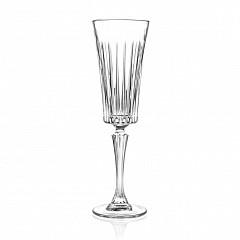 Бокал-флюте для шампанского RCR Cristalleria Italiana 210 мл хр. стекло Style TimeLess в Москве , фото