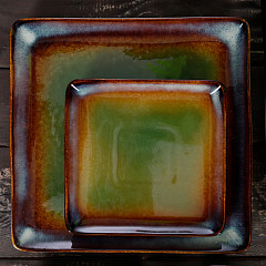 Тарелка квадратная Corone Verde 7