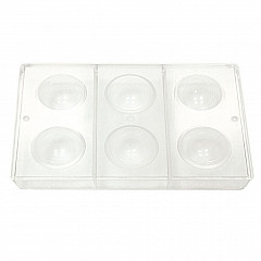 Форма для шоколада  Полусфера, 6 ячеек 55*28 мм, поликарбонат фото