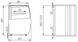 Витрина кондитерская Полюс K70 VM 0,9-12 (ВХСв - 0,9д Carboma MINI) в Москве , фото 2