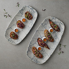 Блюдо прямоугольное CHEFS без борта Churchill 29,8х15,3см, Kintsugi Agate Grey, Studio Prints KTAGXO111 в Москве , фото 3