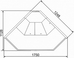 Холодильная витрина Golfstream Двина QS УН90 ВС белая в Москве , фото 3