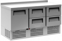 Охлаждаемый стол Полюс T70 M3GN-2 с бортом 9006-2 корпус серый 1 дверь, 4 ящика в Москве , фото