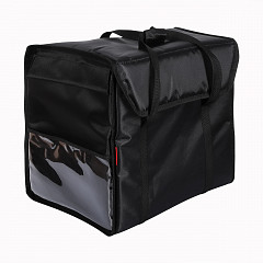 Терморюкзак для пицц Luxstahl 420х420х400 мм фольгированный черный с вентиляцией в Москве , фото 2
