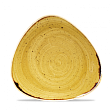Тарелка мелкая треугольная  Stonecast Mustard Seed Yellow SMSSTR91 22,9см, без борта