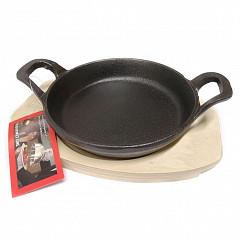 Сковорода для подачи на дерев. подст. P.L. Proff Cuisine 16 см h4 см круглая чугун/фанера в Москве , фото