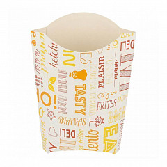 Контейнер картонный для фри, снеков Garcia de Pou Parole 190 г, 14,5*9,5*18 см, 200 шт/уп, картон в Москве , фото