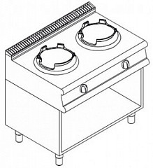 Плита газовая WOK Apach Chef Line LRWG107POS фото