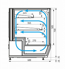 Витрина холодильная настольная Полюс AC59 VV 0,9-1, фото 2