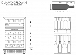 Винный шкаф двухзонный Dunavox DAUF-38.100DB в Москве , фото 3