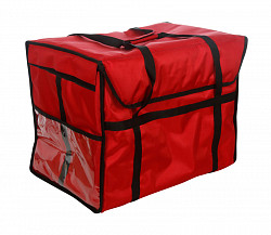 Термосумка для обедов Luxstahl 600х400х450 мм фольгированная (Красный) в Москве , фото 4