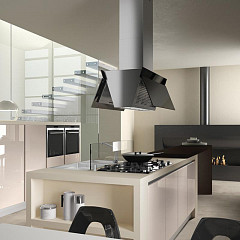 Островная вытяжка Falmec Butterfly Isola Glass Black 90 в Москве , фото 7