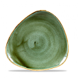 Тарелка мелкая треугольная  Stonecast Samphire Green SSGSTR91 22,9см, без борта