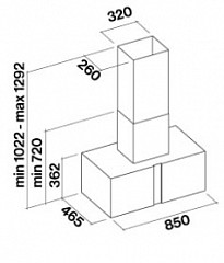 Островная вытяжка Falmec Mirabilia Isola Alphabet 85 в Москве , фото 3