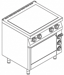 Плита четырехконфорочная электрическая Kovinastroj (Kogast) ESC-T47/1 55829 в Москве , фото 2