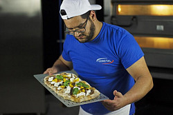 Лопата для загрузки и выгрузки пиццы Gimetal перф. вытянутая 30 х 70 см алюминий без ручки AM-3070AF в Москве , фото 3