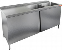 Стол закрытый с мойкой Hicold НСЗ2М-18/7БП в Москве , фото