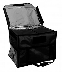 Термосумка для обедов Luxstahl 600х400х450 мм фольгированная (Черный) в Москве , фото 3