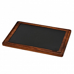 Доска для подачи Lava (Турция) 35*25 см дерево с чугунной вставкой фото