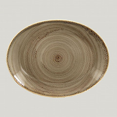 Овальная тарелка RAK Porcelain Twirl Alga 36*27 см в Москве , фото