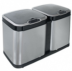 Ведро для раздельного сбора мусора сенсорное Foodatlas JAH-8520, 14л (7+7) в Москве , фото 1
