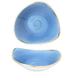 Салатник треугольный Churchill Stonecast Cornflower Blue SCFSTRB71 в Москве , фото