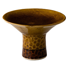 Блюдо на ножке Style Point Raw Design by RBC 18 см, декор gold brown (RD19122-GB) в Москве , фото 1