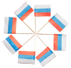 Пика декоративная Luxstahl Флажок Россия 70 мм 120 шт фото