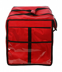 Термосумка для обедов Luxstahl 600х400х450 мм фольгированная (Красный) в Москве , фото 2