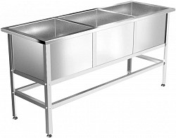 Ванна моечная GPSteel ВМ-3/1550/530/850 Эконом в Москве , фото