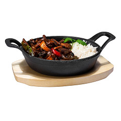 Сковорода для подачи на дерев. подст. Sunnex 16 см h3,7 см круглая чугун (81240520) в Москве , фото