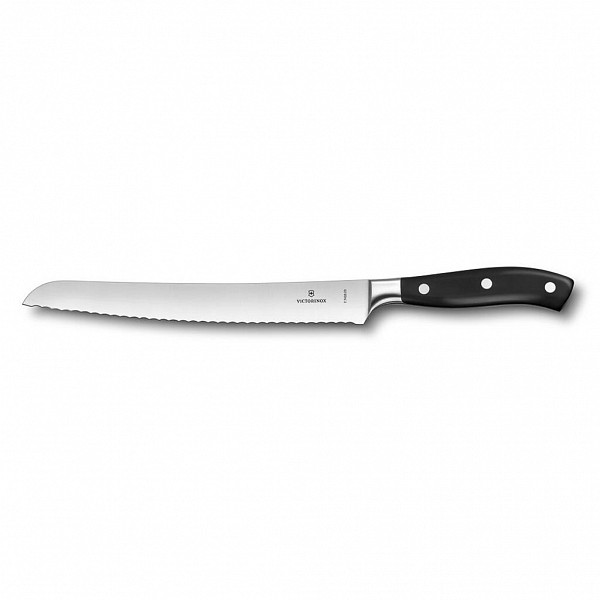Нож для хлеба Victorinox Grand Maitre 36,5(23) см, ширина 3 см, ручка пластик, кованая сталь фото