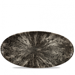 Блюдо овальное без борта Churchill CHEFS 34,7х17,3см, Stone Quartz Black, Studio Prints STQBOV351 в Москве , фото 1