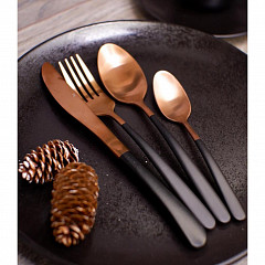 Ложка чайная P.L. Proff Cuisine 16,1 см ручка матовый черный, медь PVD Provence в Москве , фото 3