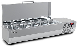 Холодильная витрина для ингредиентов Полюс A30 SM 1,2 с крышкой (5 GN1/4) фото