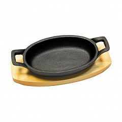 Сковорода для подачи на дерев. подст. P.L. Proff Cuisine 15*10 см овальная чугун в Москве , фото