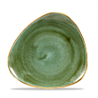 Тарелка мелкая треугольная  Stonecast Samphire Green SSGSTR71 19,2см, без борта