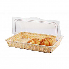 Корзина для хлеба и выкладки Sunnex 41,5*28 см h6,5 см с откидной крышкой фото
