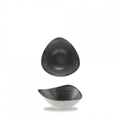 Салатник треугольный Churchill Stonecast Raw Black SRBLTRB71 в Москве , фото 1