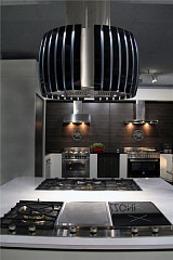 Островная вытяжка Falmec Prestige Isola Glass Black 75 в Москве , фото 2