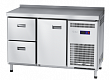 Холодильный стол  СХС-60-01 неохлаждаемая столешница с бортом (дверь, ящики 1/2) (24010011300)