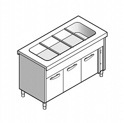 Прилавок для 1 и 2 блюд мармит Emainox 8EAB22 8045016, фото 1
