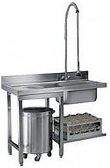 Стол с мойкой и отверстием для мусора Elettrobar PALS 120 SX в Москве , фото