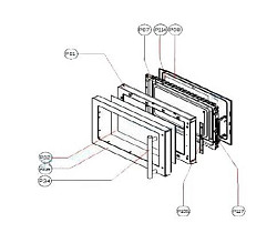 Дверь в сборе для печи свч Hurakan HKN-WP900M фото