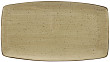 Тарелка прямоугольная  35,5х19 см, коричневая 32CURV193-06